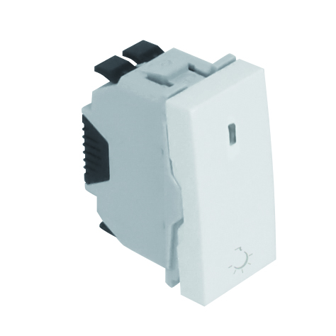 Pulsador Luminoso con Símbolo de Luz - 1 Módulo