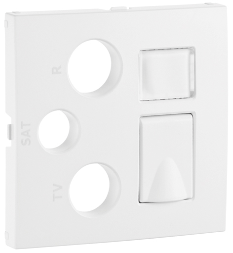 Cover Plate for R - TV - SAT - RJ45 /  R - TV - SAT - RJ45 - FO Multimedia Sockets