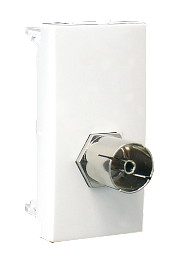 Módulo con Conetor IEC Hembra / Tipo F - 1 Módulo