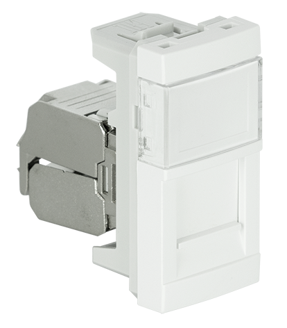 Módulo con conector hembra RJ45 Cat. 6A STP - 1 Mód.