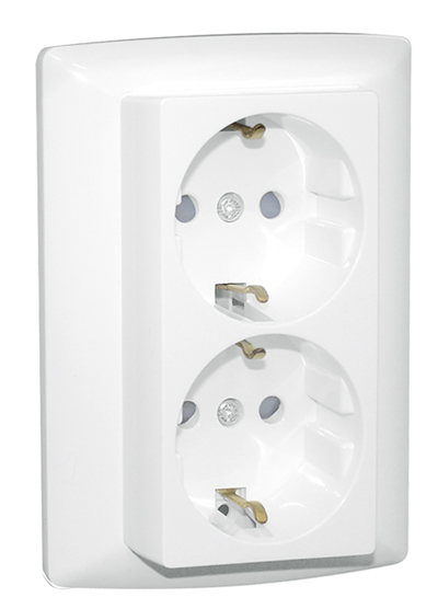 Monoblock Double Safety Earth Socket (Schuko Type)
