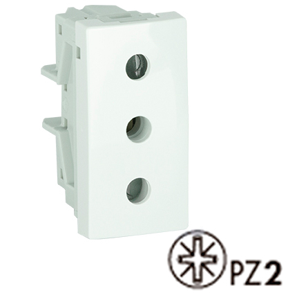 Italian 16A Shutter Socket - 1 Module